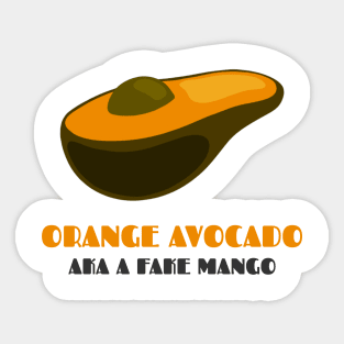 Orange Avocado: a Fake Mango Sticker